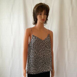 Vince Camuto Animal Print V-Neck Camisole. Medium (= Size 8 - 10). Chic